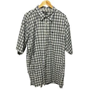 Y2K Vintage Men Phat Farm Plaid Button Up Shirt 4X‎ Hip Hop Oversized Streetwear